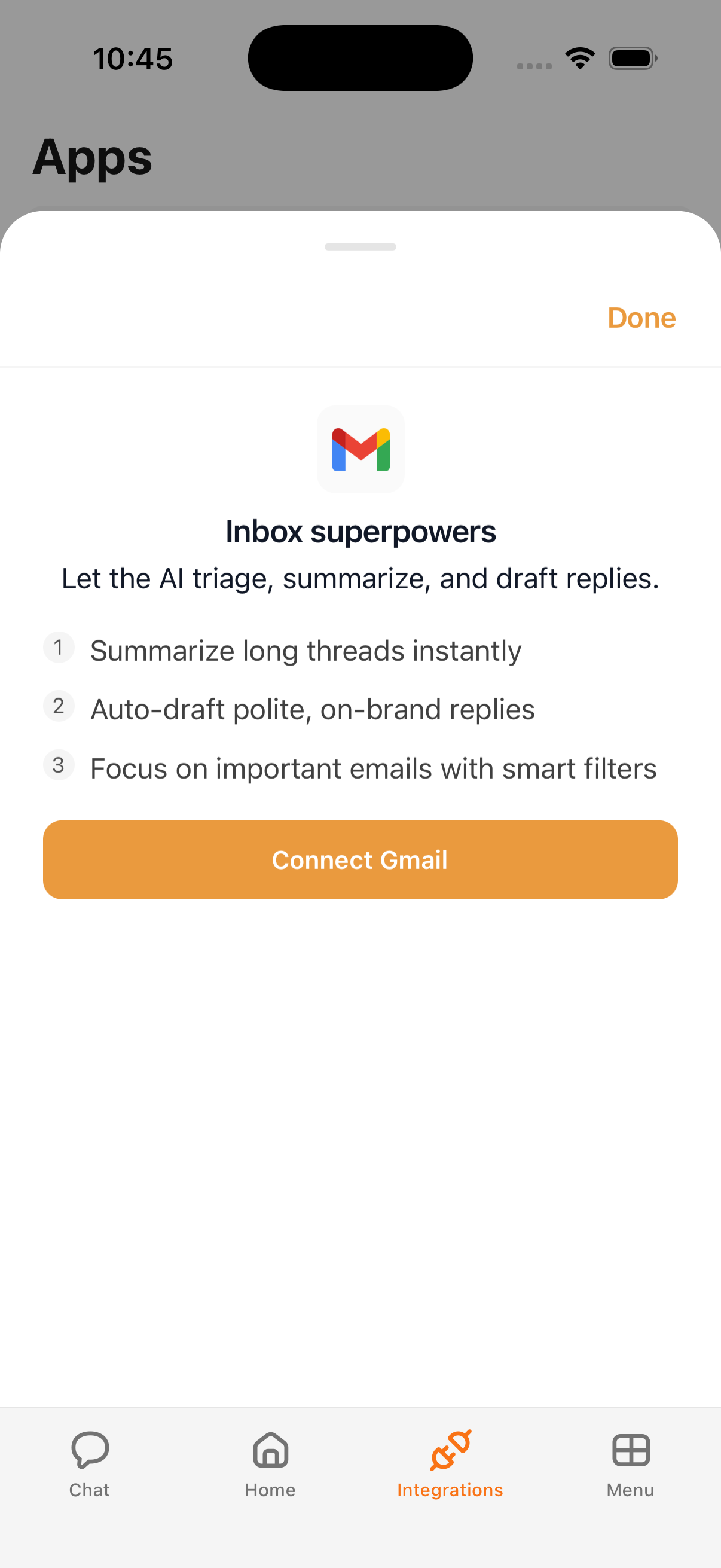 Gmail integration in Cloa